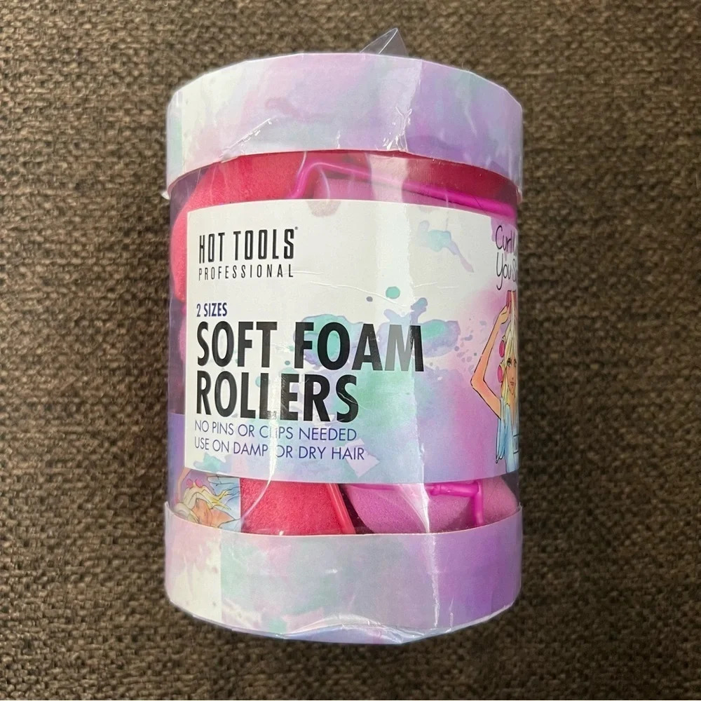 Hot Tools professional hair curling soft foam rollers 16 count